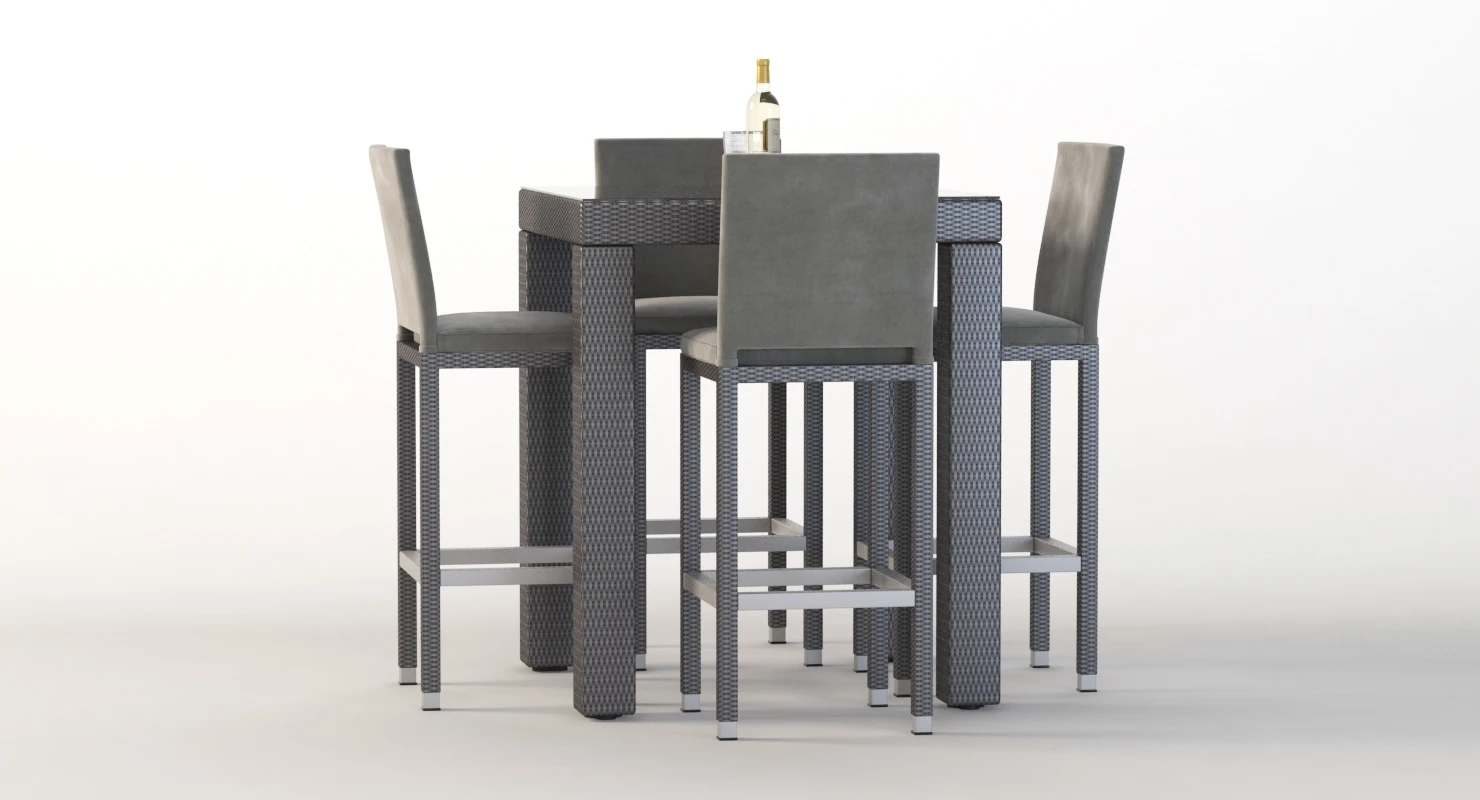 Ibiza Outdoor Garden Bistro Set 3D Model_06