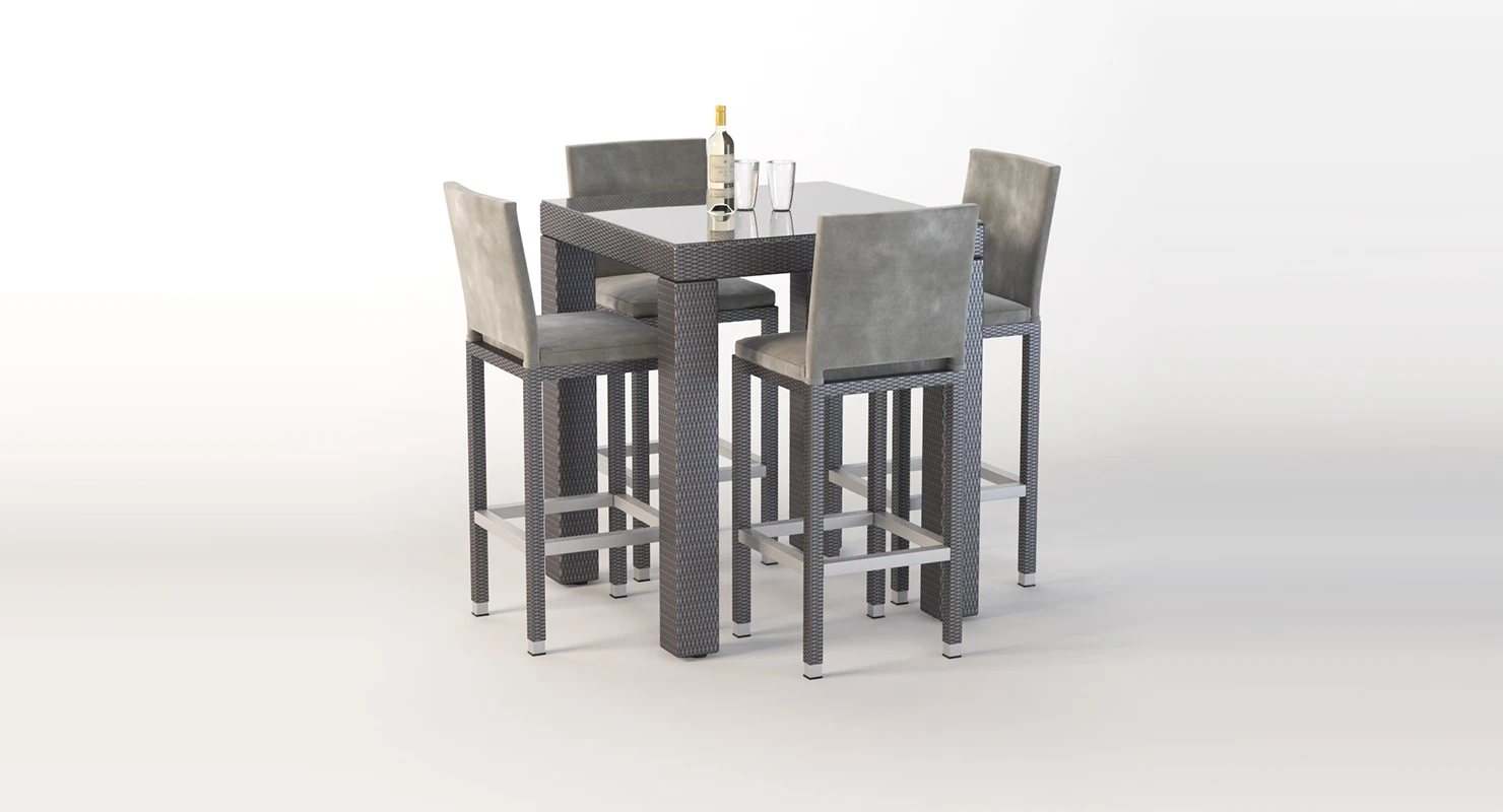 Ibiza Outdoor Garden Bistro Set 3D Model_01