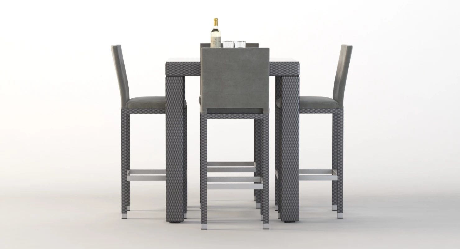 Ibiza Outdoor Garden Bistro Set 3D Model_04