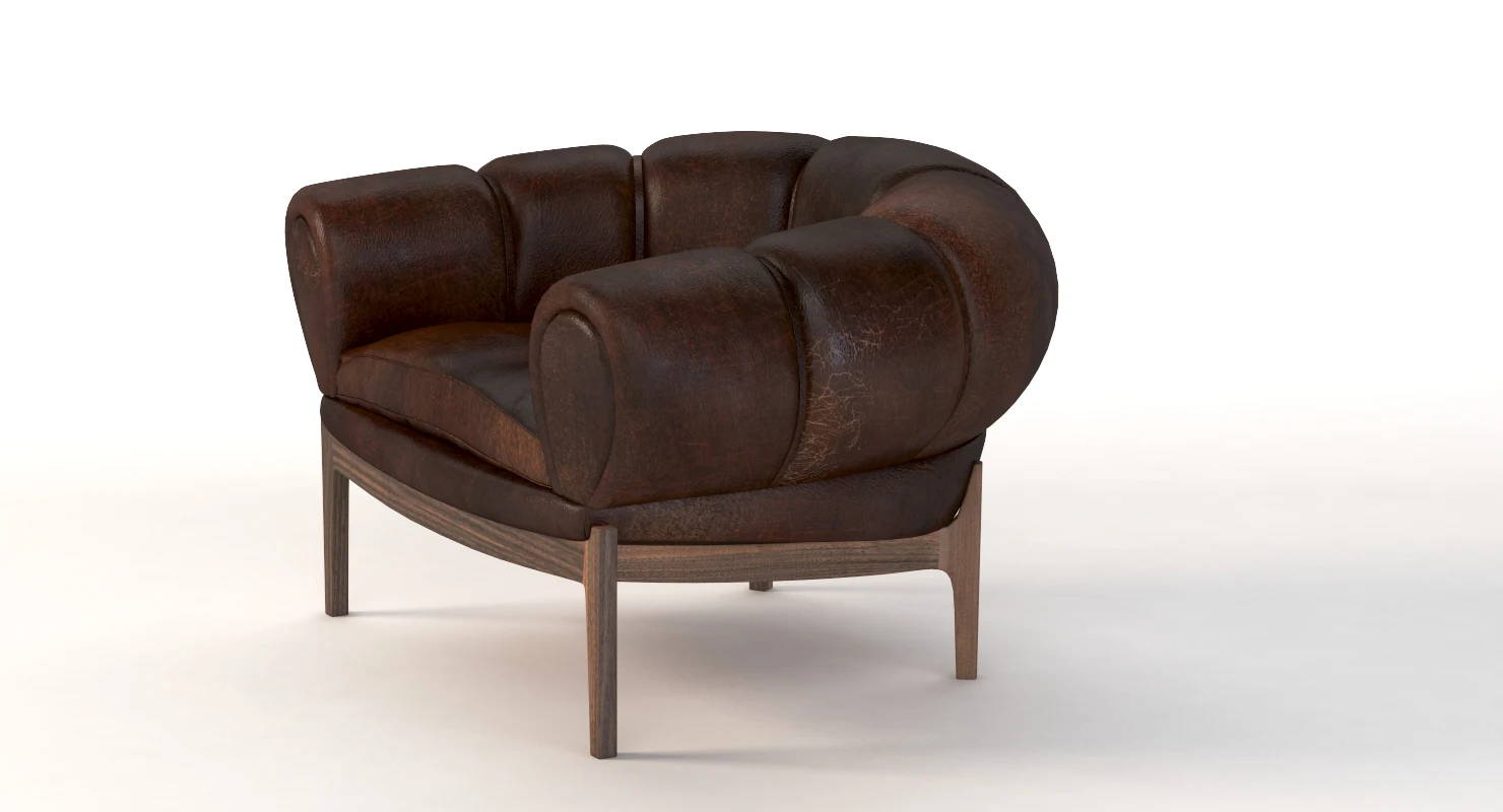 Illum Wikkelso Easy Chairs 3D Model_07