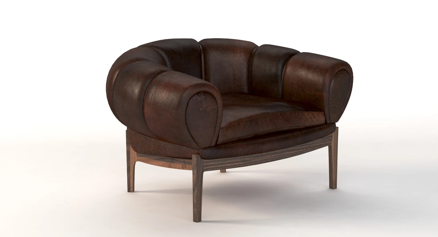 Illum Wikkelso Easy Chairs 3D Model_03