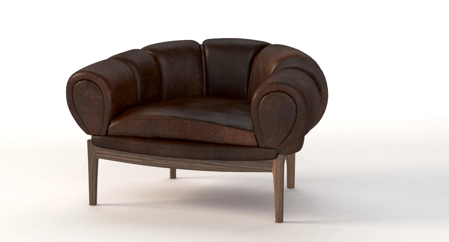 Illum Wikkelso Easy Chairs 3D Model_09
