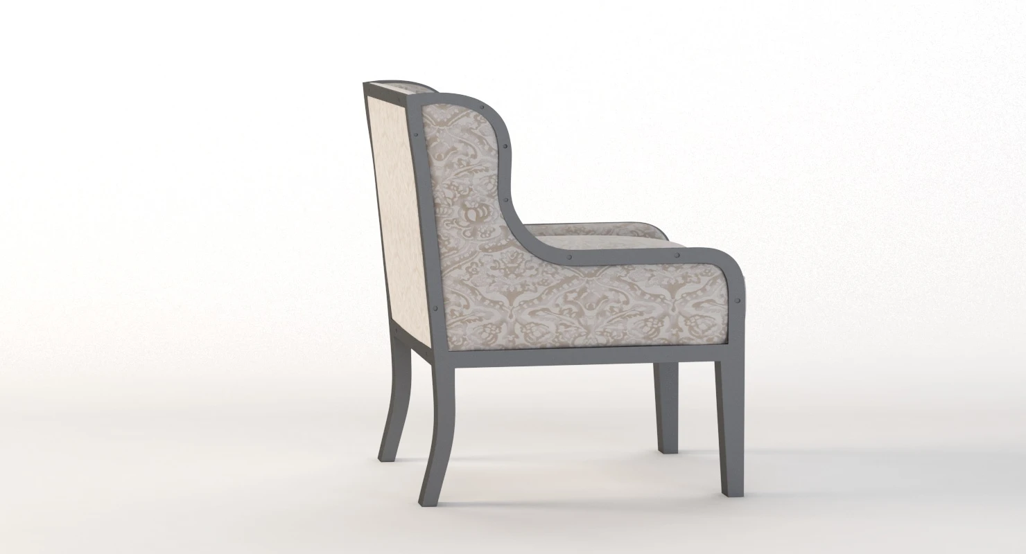 Ixelles Wing Chair Small Armchair 3D Model_06