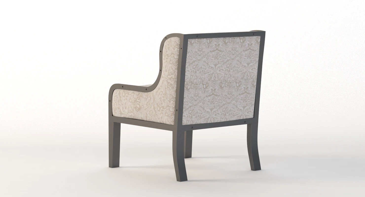 Ixelles Wing Chair Small Armchair 3D Model_08