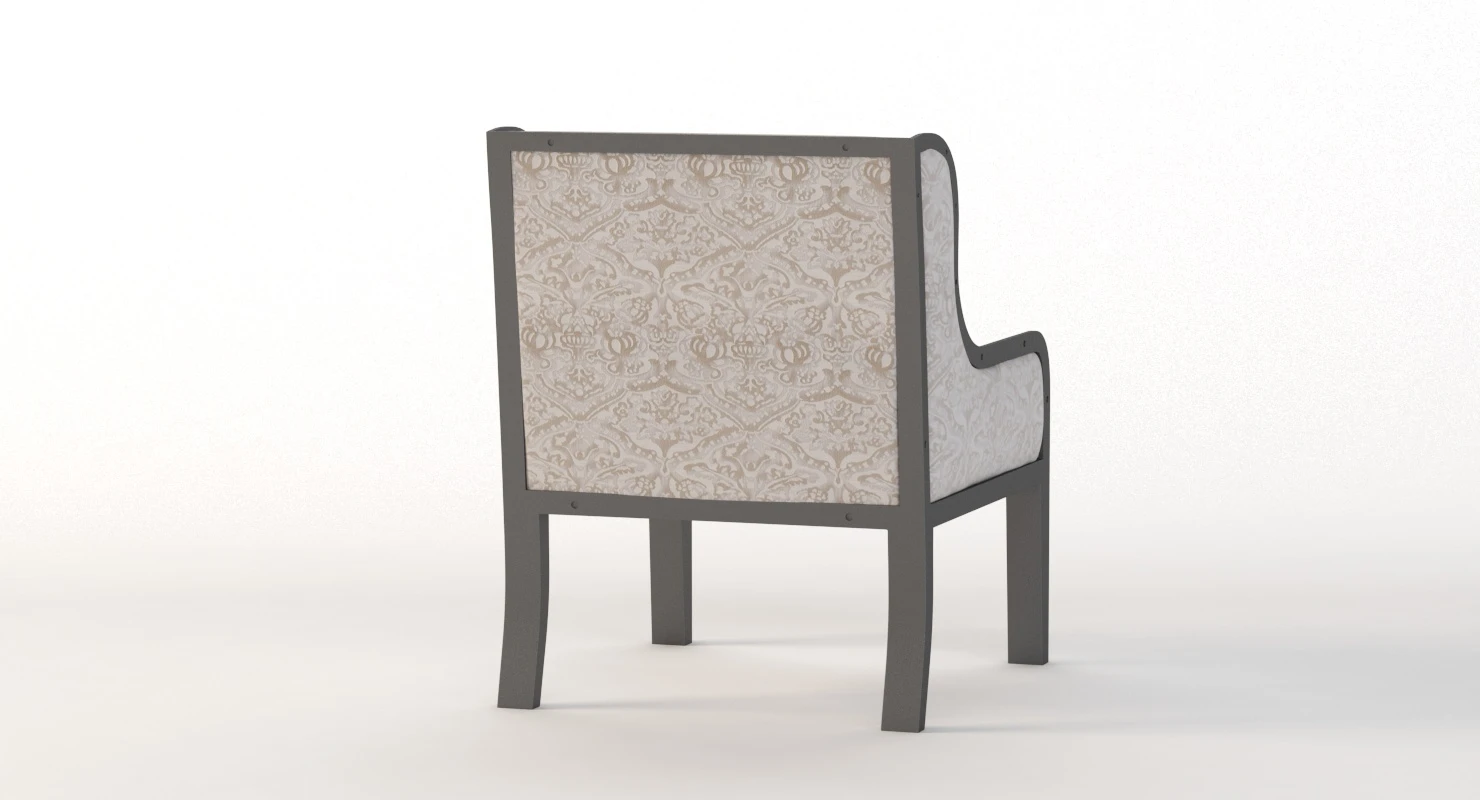 Ixelles Wing Chair Small Armchair 3D Model_07