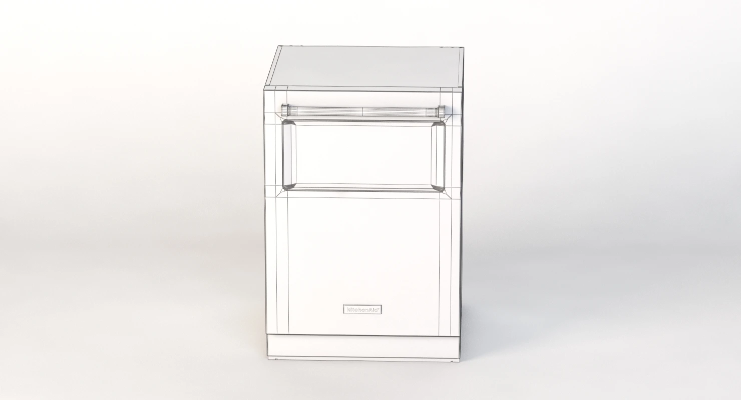 Kitchenaid Built In Dishwasher With Window Kdtm384ess 3D Model_011