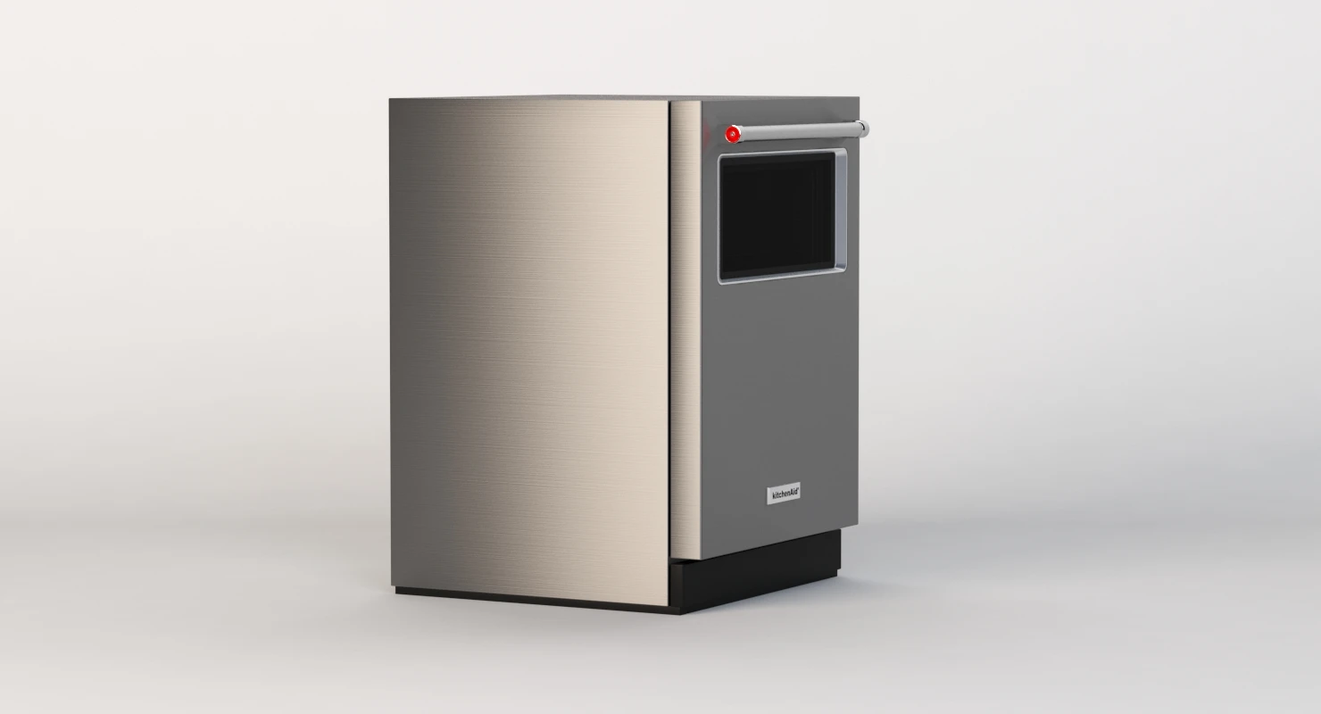 Kitchenaid Built In Dishwasher With Window Kdtm384ess 3D Model_05