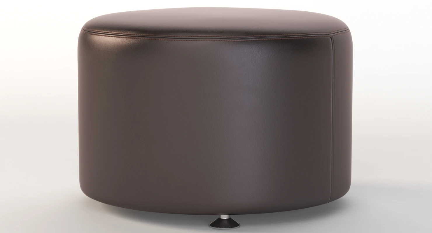 Krysten Round Ottoman 3D Model_06