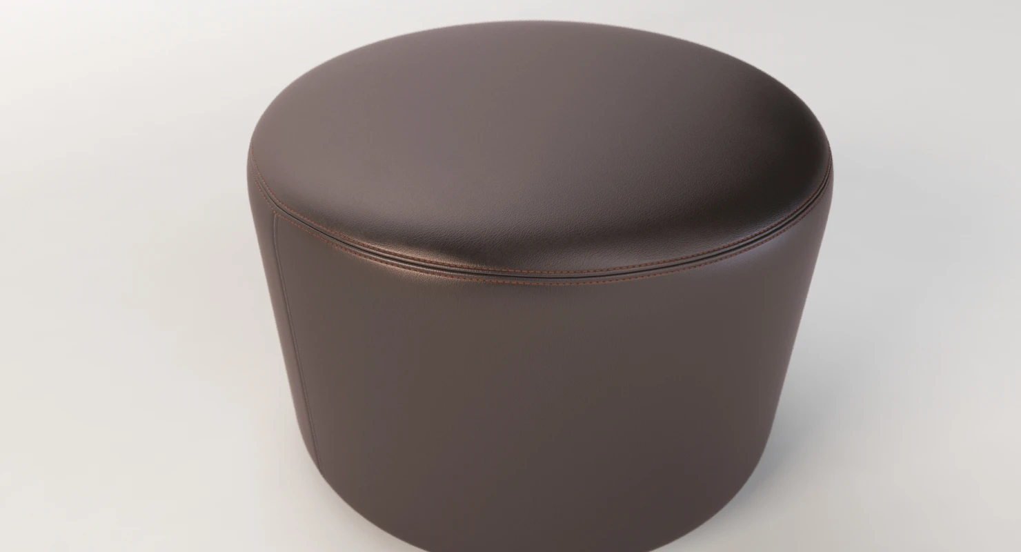 Krysten Round Ottoman 3D Model_03