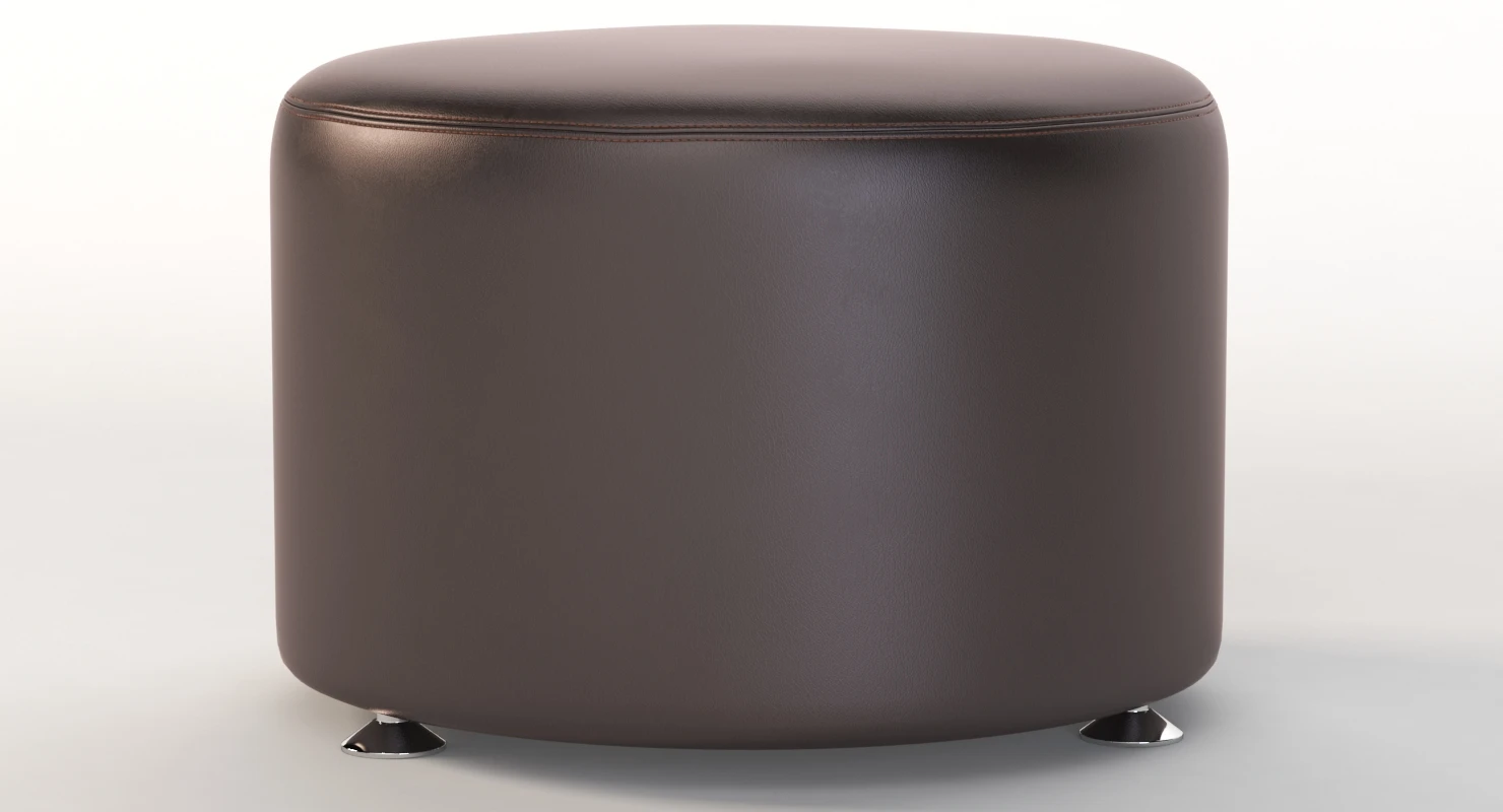 Krysten Round Ottoman 3D Model_09
