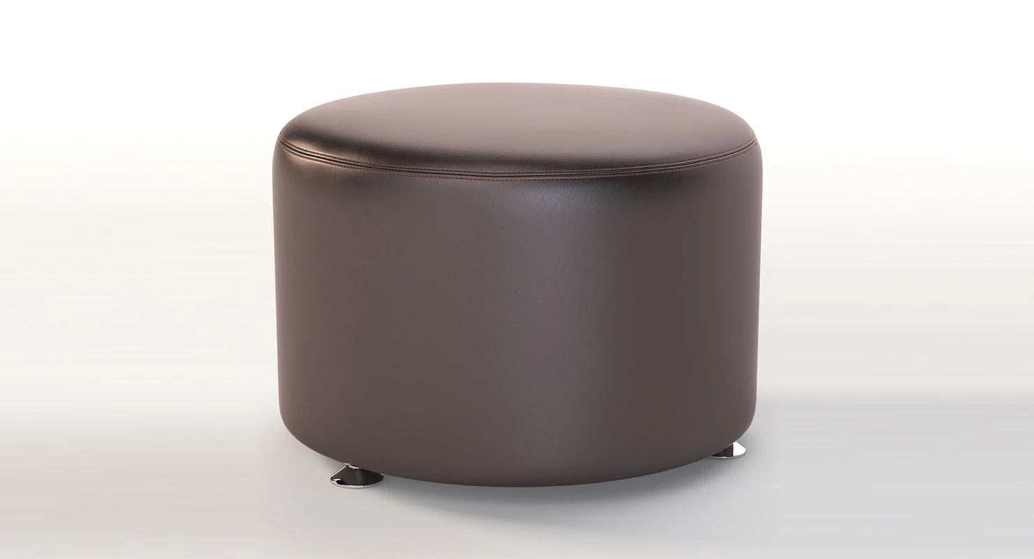 Krysten Round Ottoman 3D Model_01