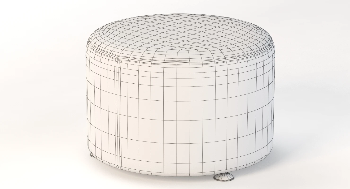 Krysten Round Ottoman 3D Model_010