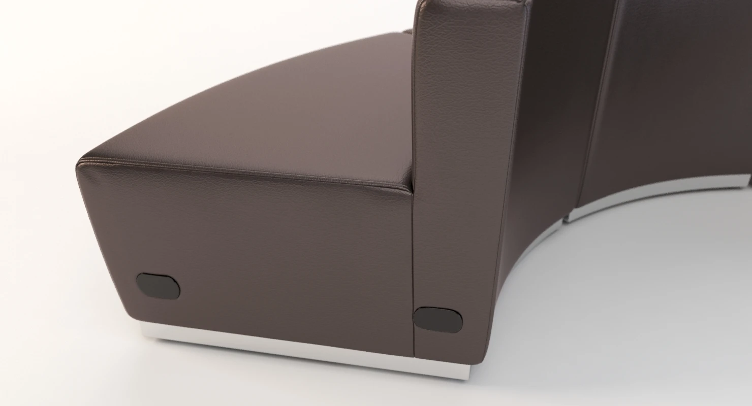 Krysten Sectional Four Module Convex Round Booth Sofa 3D Model_03