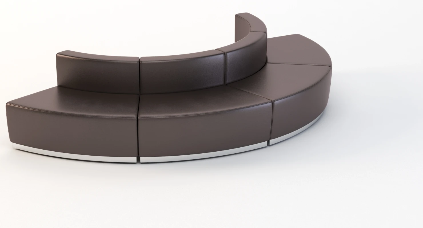 Krysten Sectional Four Module Convex Round Booth Sofa 3D Model_07