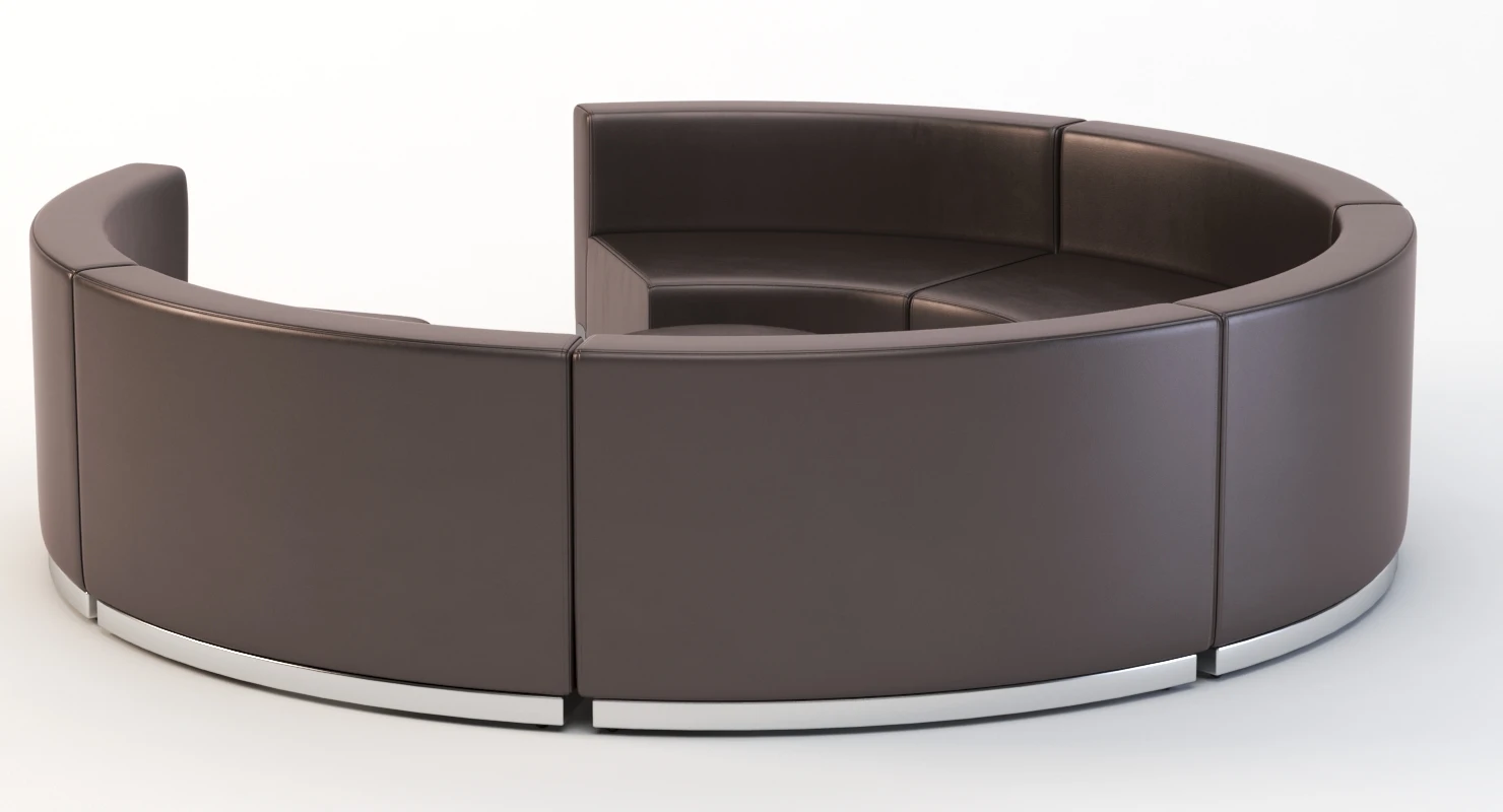 Krysten Sectional Six Module Round Circular Sofa 3D Model_07