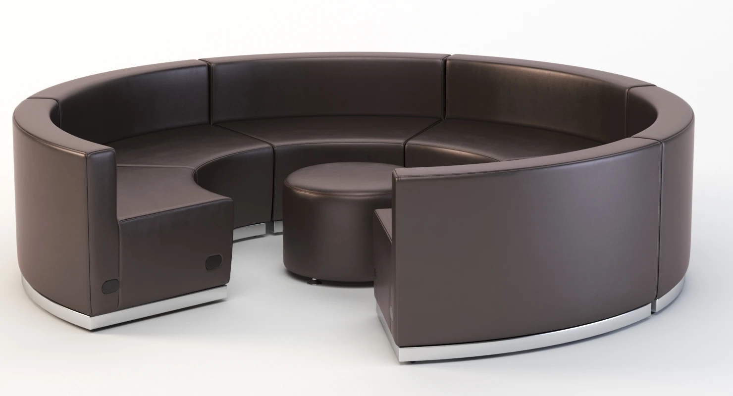Krysten Sectional Six Module Round Circular Sofa 3D Model_09