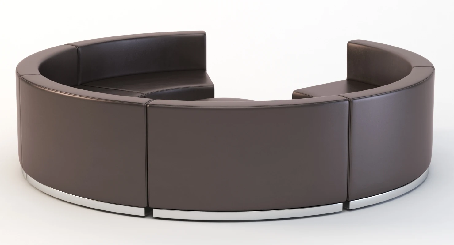 Krysten Sectional Six Module Round Circular Sofa 3D Model_06