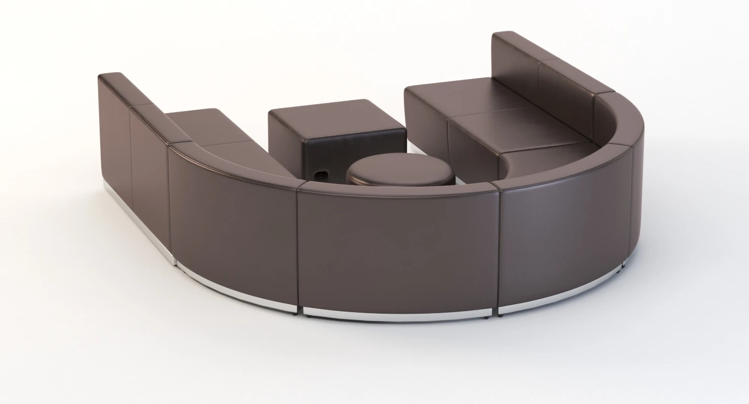 Krysten Sectional U Shape Concave Booth Sofa 3D Model_07