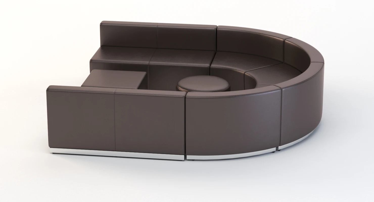 Krysten Sectional U Shape Concave Booth Sofa 3D Model_08