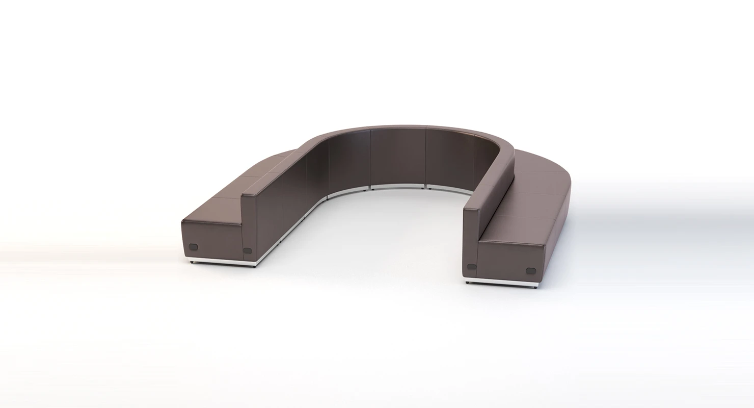 Krysten Sectional U Shape Convex Sofa 3D Model_01