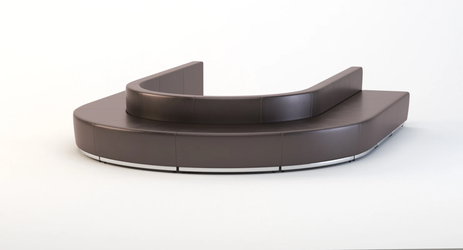 Krysten Sectional U Shape Convex Sofa 3D Model_06