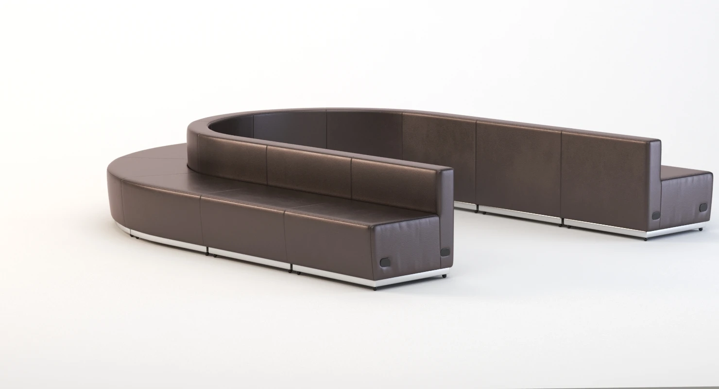 Krysten Sectional U Shape Convex Sofa 3D Model_04