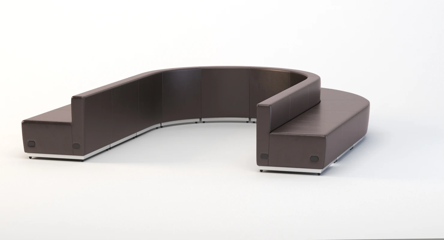 Krysten Sectional U Shape Convex Sofa 3D Model_09