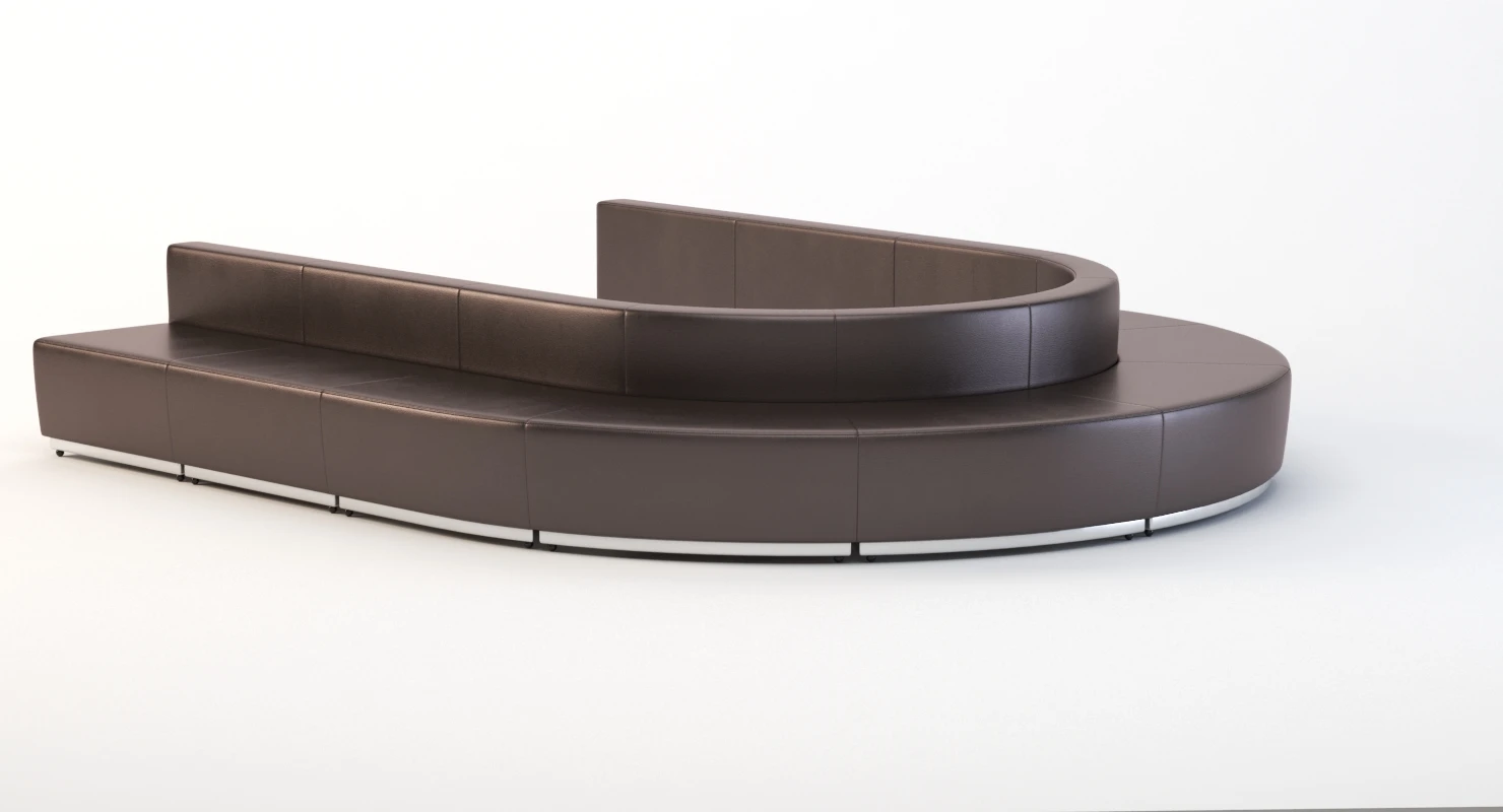 Krysten Sectional U Shape Convex Sofa 3D Model_07