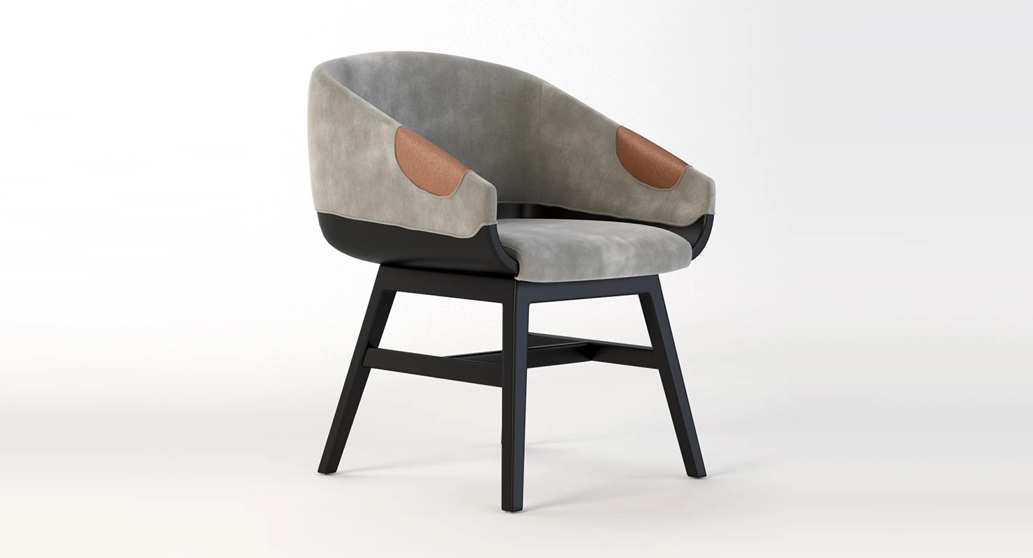 Lounge Chair 500 2472 by Charter Furniture 3D Model_01