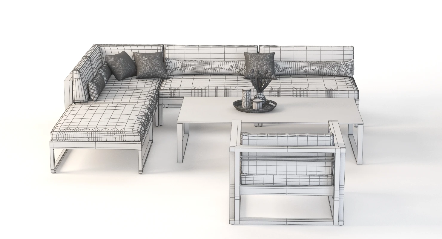 Manutti Fuse Outdoor Garden Modular Sofa 01 3D Model_010