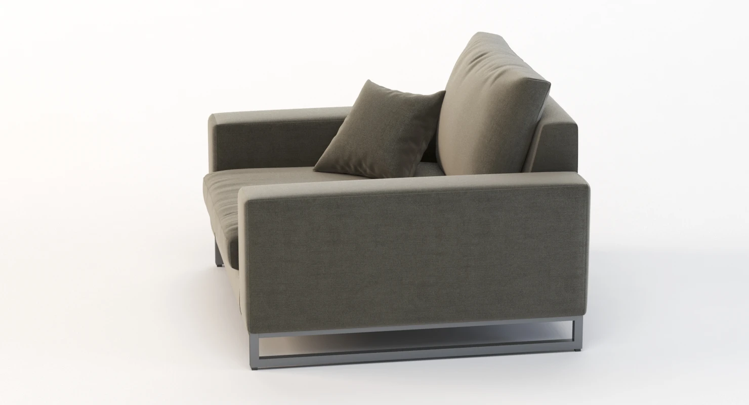 Manutti Zendo Upholstered Club Chair with Stitching And Swing Detail 3D Model_09