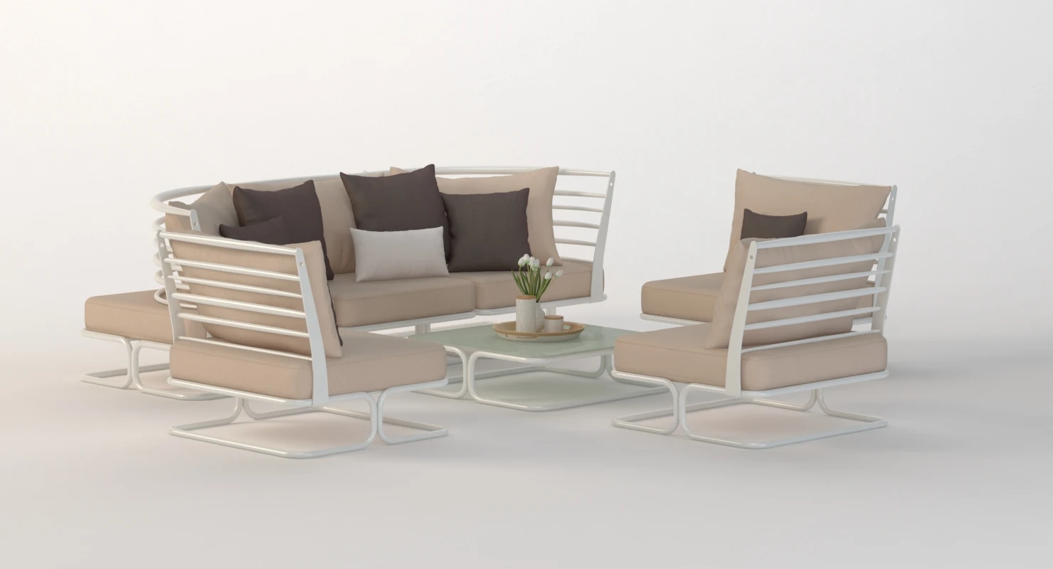 Marcel Outdoor Elements Sofa Set 3D Model_04