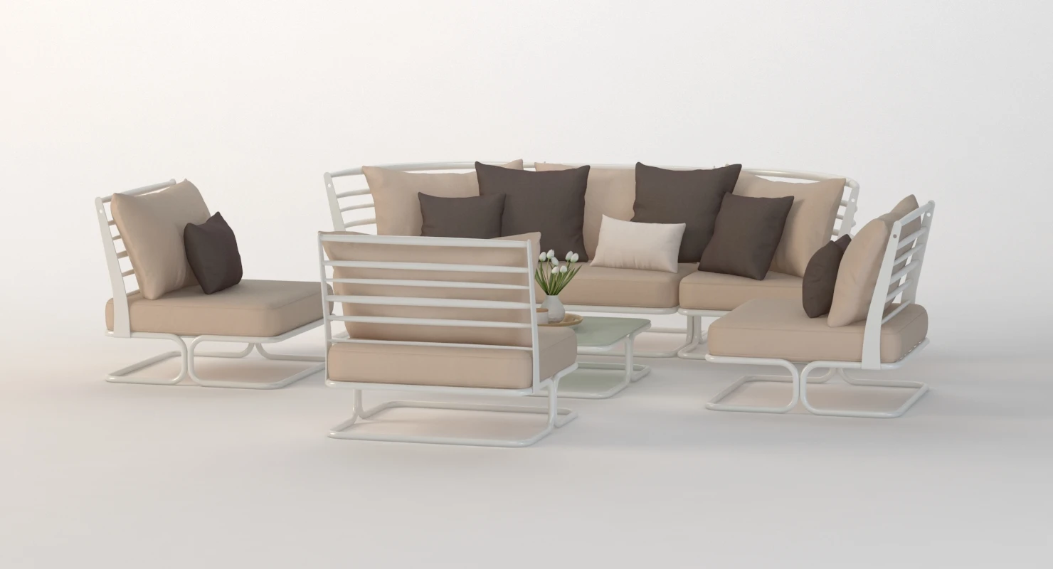 Marcel Outdoor Elements Sofa Set 3D Model_09