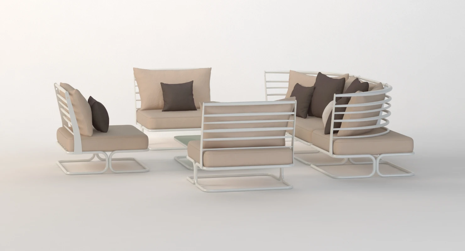 Marcel Outdoor Elements Sofa Set 3D Model_08