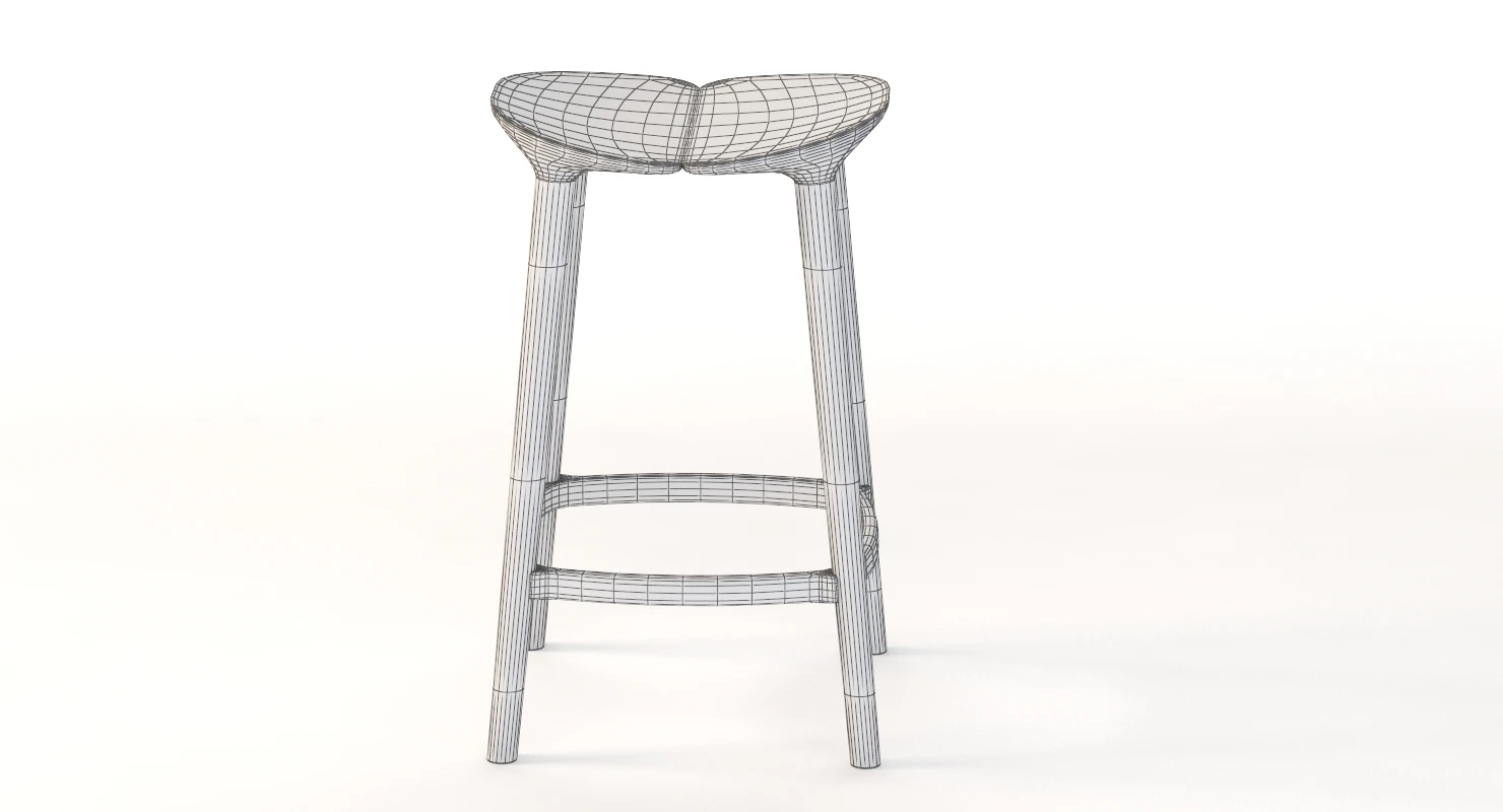 Mattiazzi Osso Solid wood Kitchen Stool 3D Model_011