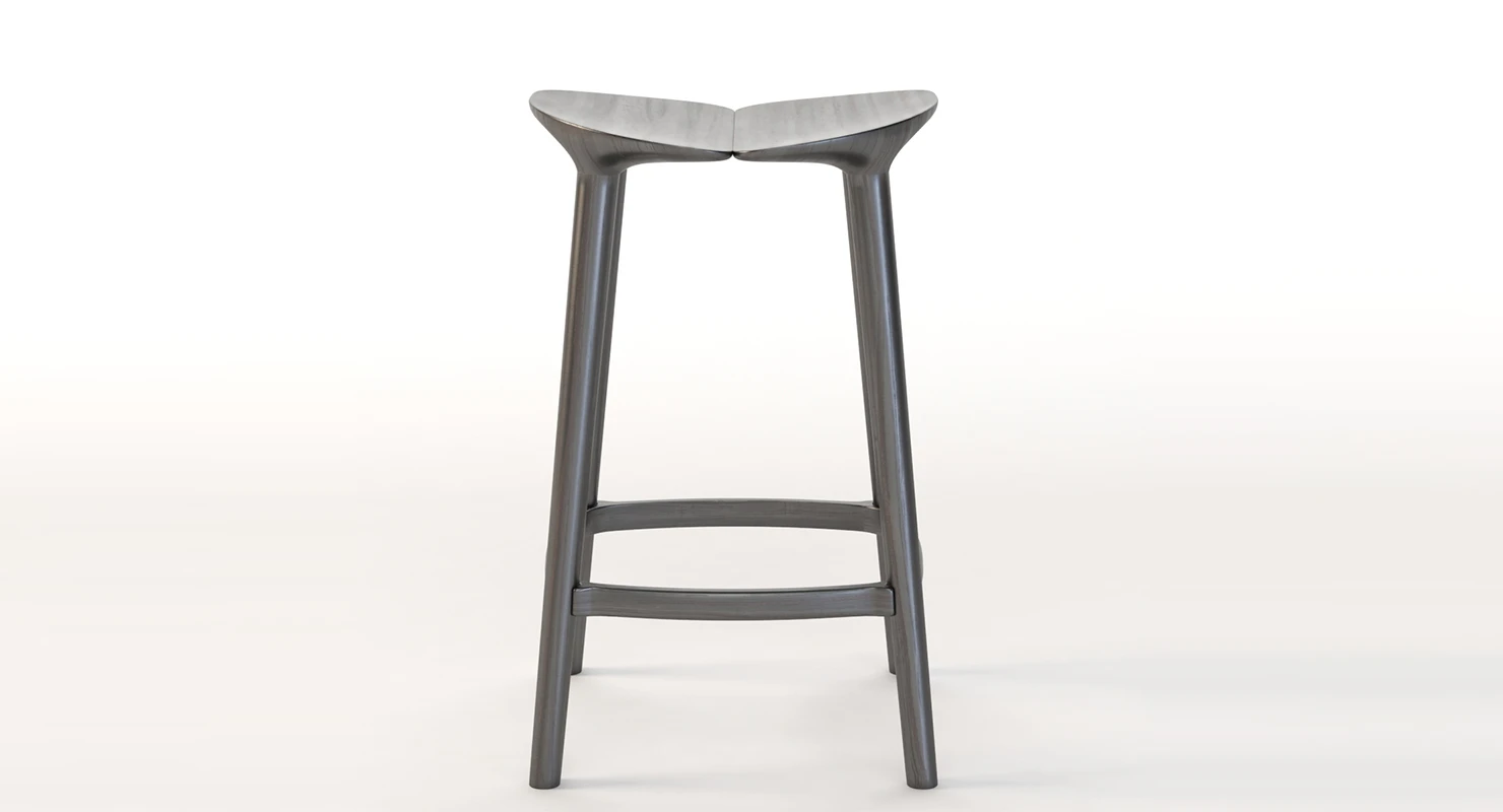 Mattiazzi Osso Solid wood Kitchen Stool 3D Model_01