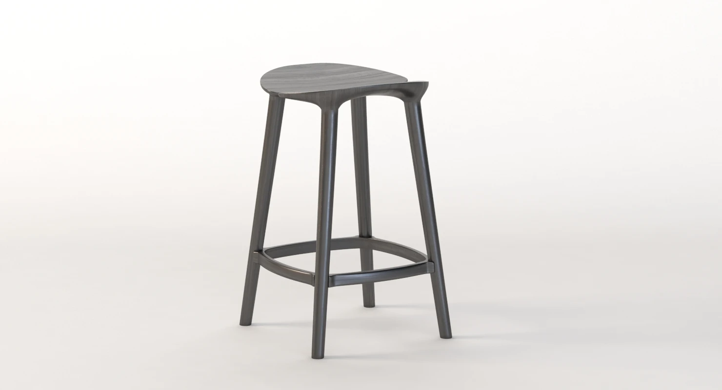 Mattiazzi Osso Solid wood Kitchen Stool 3D Model_09
