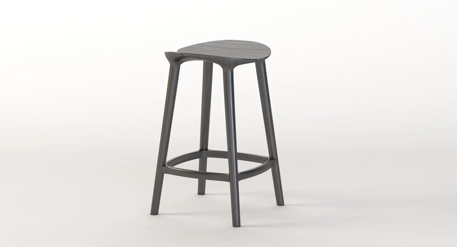 Mattiazzi Osso Solid wood Kitchen Stool 3D Model_05