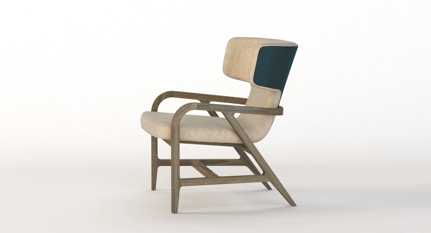 Maxalto Fulgens Lux Armchair 3D Model_09