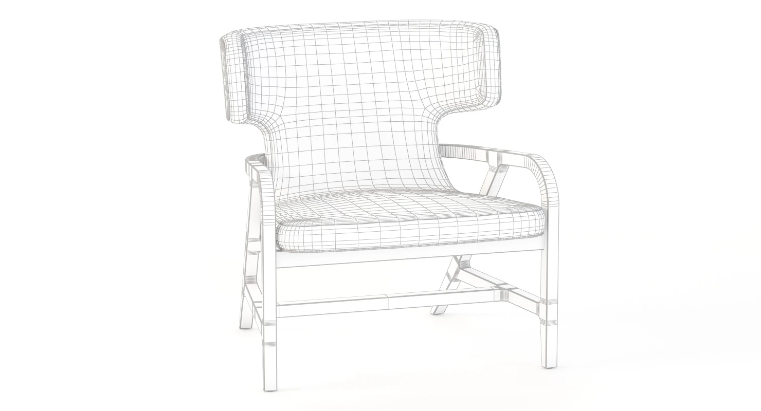 Maxalto Fulgens Lux Armchair 3D Model_011