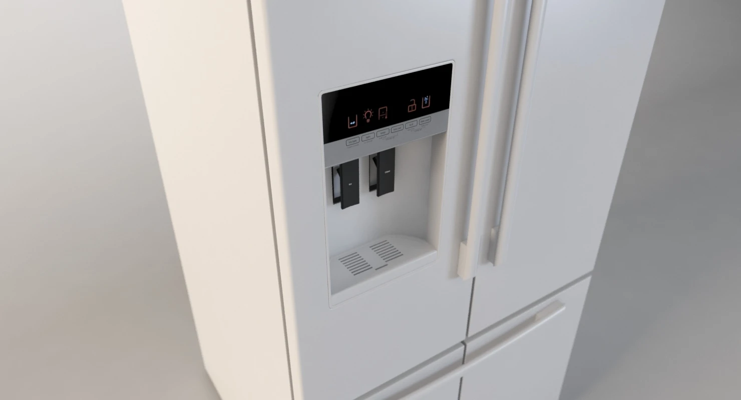 Maytag 26 Cu Ft Ice2o French Door Refrigerator 3D Model_03