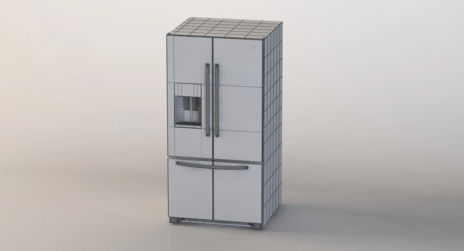 Maytag 26 Cu Ft Ice2o French Door Refrigerator 3D Model_011