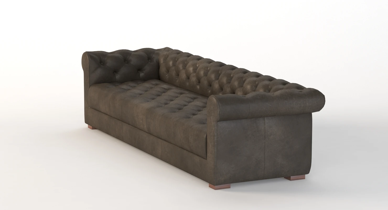 Modena Chesterfield Leather Sofa 3D Model_07