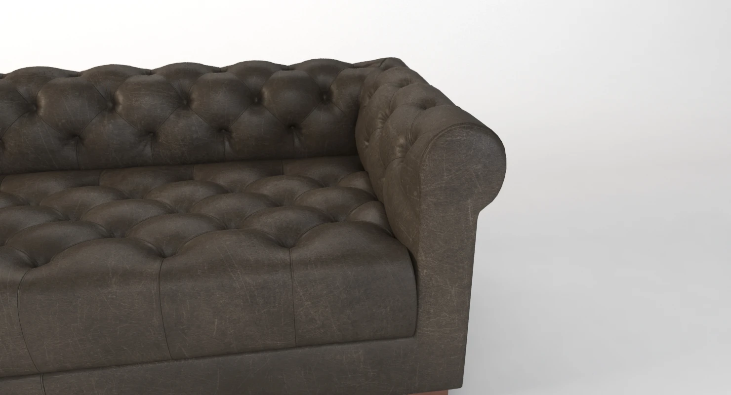 Modena Chesterfield Leather Sofa 3D Model_09