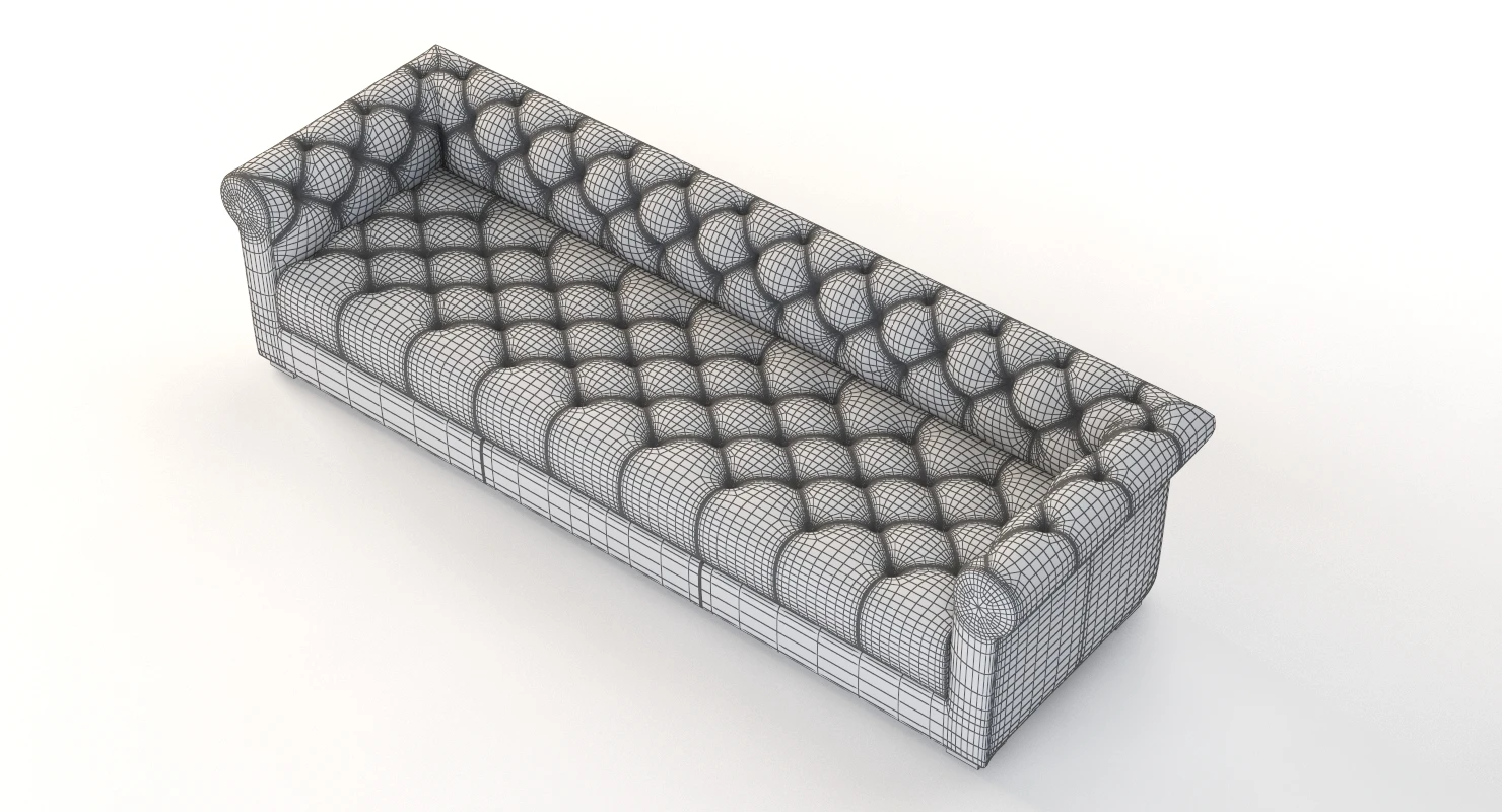 Modena Chesterfield Leather Sofa 3D Model_012