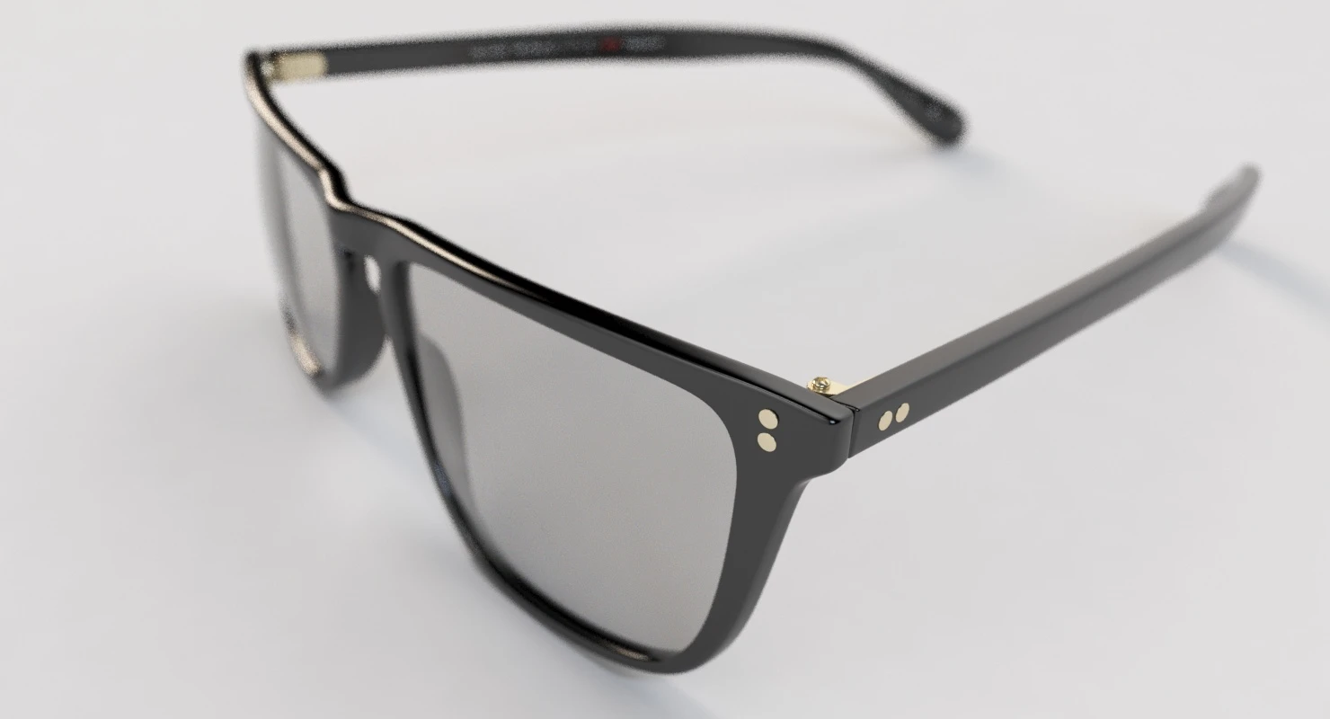 Oliver Peoples Bernardo Black Midnight Express Polar Sunglass 3D Model_03