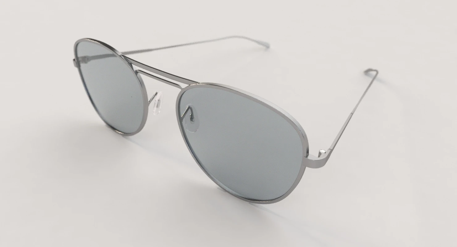 Oliver Peoples Cade Silver Blue Wash Unisex Sunglass 3D Model_03