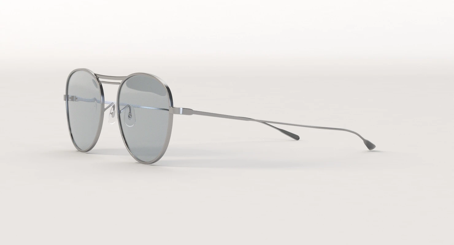 Oliver Peoples Cade Silver Blue Wash Unisex Sunglass 3D Model_09