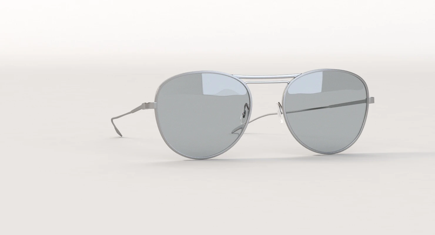 Oliver Peoples Cade Silver Blue Wash Unisex Sunglass 3D Model_04