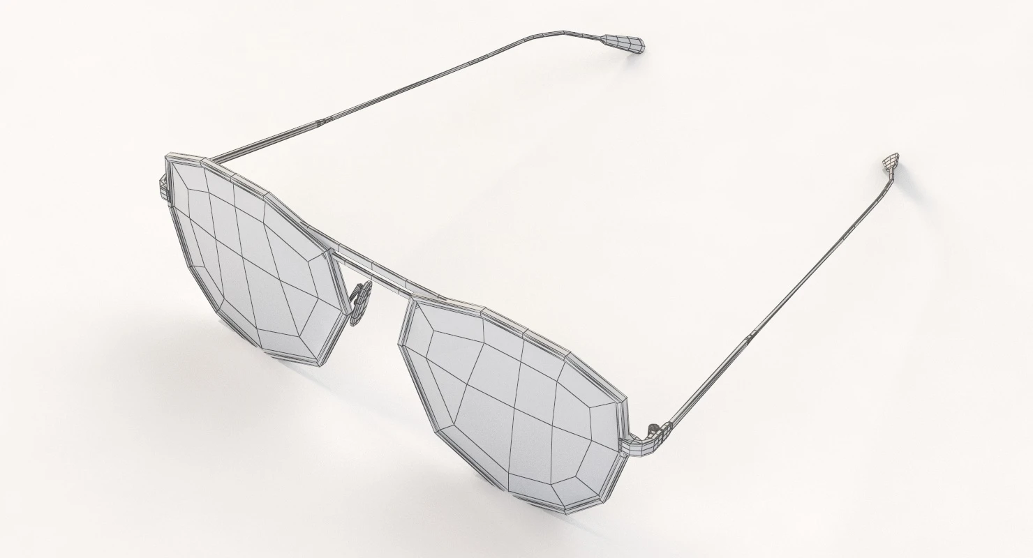Oliver Peoples Cade Silver Blue Wash Unisex Sunglass 3D Model_012